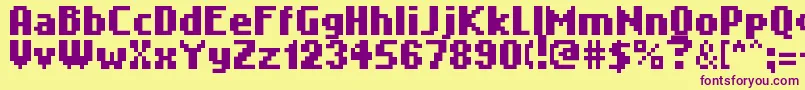 Snakebold Font – Purple Fonts on Yellow Background