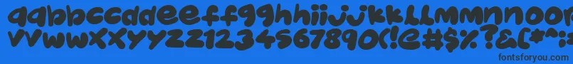 JellyKids Font – Black Fonts on Blue Background