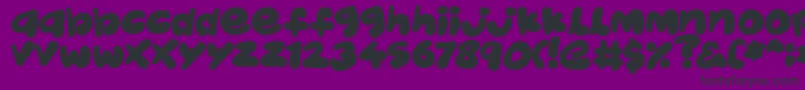 フォントJellyKids – 紫の背景に黒い文字