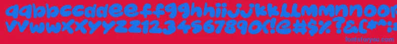 JellyKids Font – Blue Fonts on Red Background