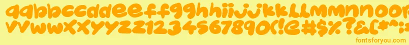 JellyKids Font – Orange Fonts on Yellow Background