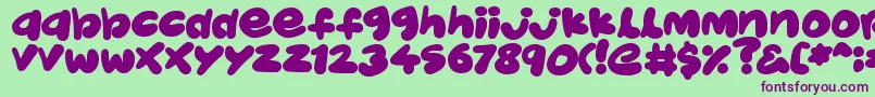 JellyKids Font – Purple Fonts on Green Background