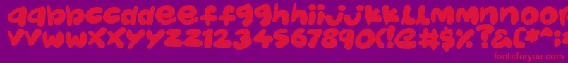 JellyKids Font – Red Fonts on Purple Background