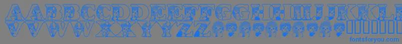 LmsKidsInACandyShop Font – Blue Fonts on Gray Background