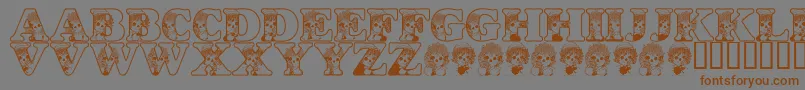 LmsKidsInACandyShop Font – Brown Fonts on Gray Background