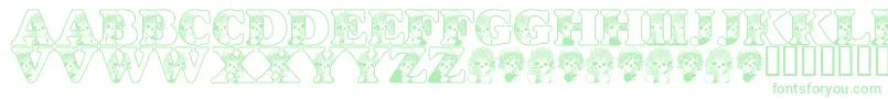 LmsKidsInACandyShop Font – Green Fonts on White Background