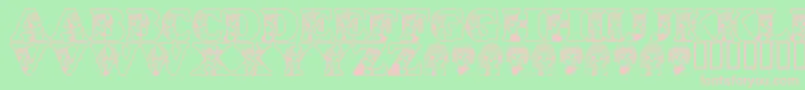 LmsKidsInACandyShop Font – Pink Fonts on Green Background