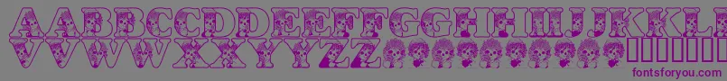 LmsKidsInACandyShop Font – Purple Fonts on Gray Background