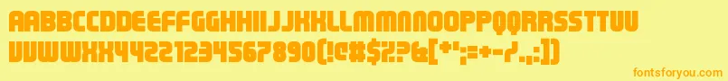 Steriliser Font – Orange Fonts on Yellow Background