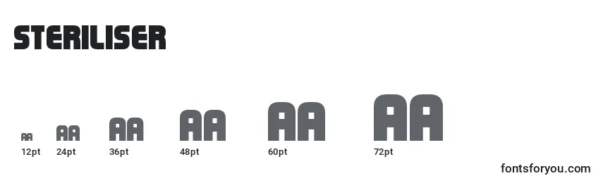 Steriliser Font Sizes