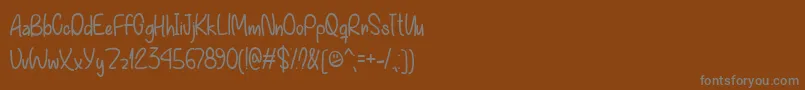 EverythingYouWantTtf Font – Gray Fonts on Brown Background
