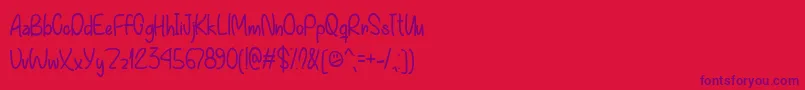 EverythingYouWantTtf Font – Purple Fonts on Red Background