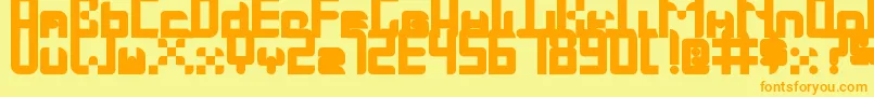 Gallardo Font – Orange Fonts on Yellow Background