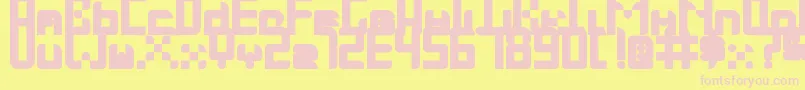 Gallardo Font – Pink Fonts on Yellow Background