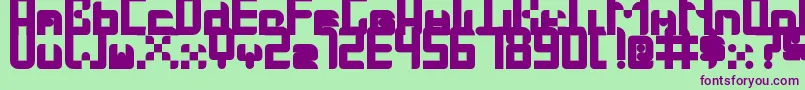 Gallardo Font – Purple Fonts on Green Background