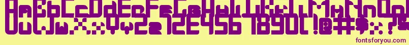 Gallardo Font – Purple Fonts on Yellow Background