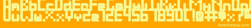 Gallardo Font – Yellow Fonts on Orange Background