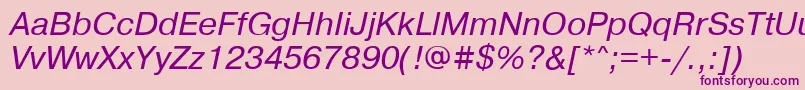 PragmaticamaccttItalic Font – Purple Fonts on Pink Background
