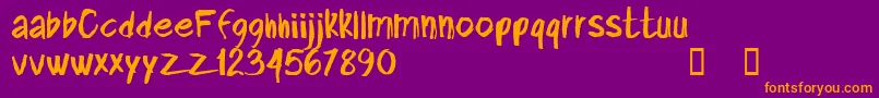 CffinalconflictRegular Font – Orange Fonts on Purple Background