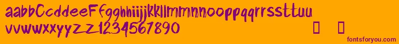 CffinalconflictRegular Font – Purple Fonts on Orange Background