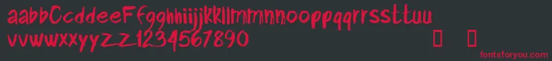 CffinalconflictRegular Font – Red Fonts on Black Background