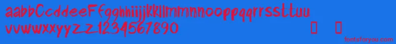 CffinalconflictRegular Font – Red Fonts on Blue Background