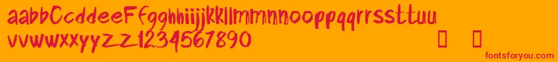 CffinalconflictRegular Font – Red Fonts on Orange Background
