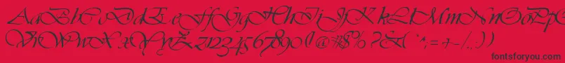 Vivacs Font – Black Fonts on Red Background