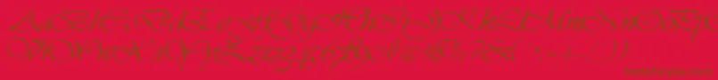 Vivacs-Schriftart – Braune Schriften auf rotem Hintergrund