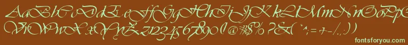 Vivacs Font – Green Fonts on Brown Background