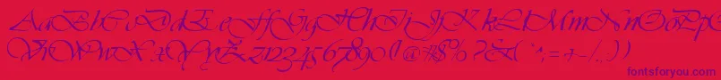 Lisätietoja Vivacs-fontista Vivacs-fontti – violetit fontit punaisella taustalla
