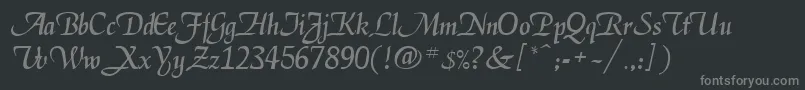 EnigmaBold Font – Gray Fonts on Black Background