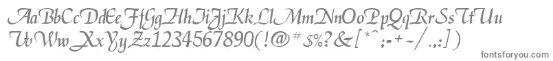 EnigmaBold-fontti – harmaat kirjasimet valkoisella taustalla