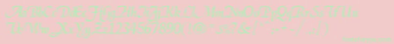 EnigmaBold Font – Green Fonts on Pink Background