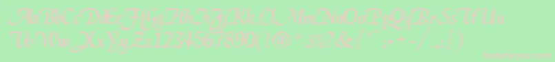 EnigmaBold Font – Pink Fonts on Green Background