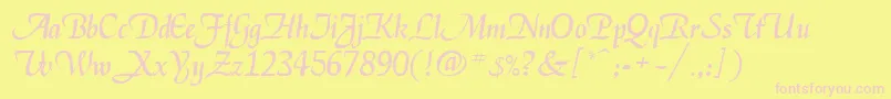EnigmaBold Font – Pink Fonts on Yellow Background