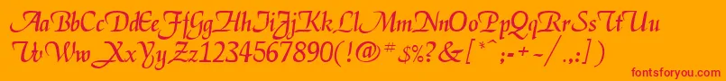 EnigmaBold Font – Red Fonts on Orange Background