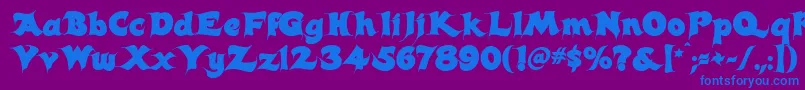 CandlesRegular Font – Blue Fonts on Purple Background