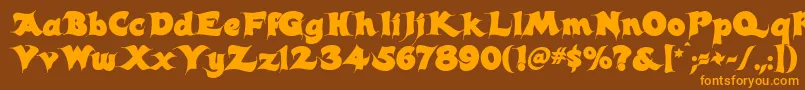 CandlesRegular Font – Orange Fonts on Brown Background