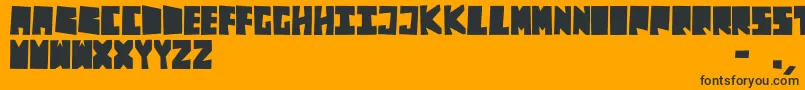 Decades Font – Black Fonts on Orange Background