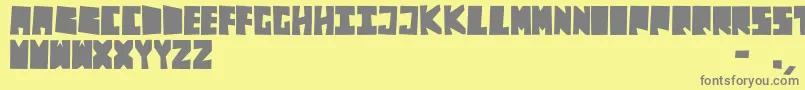 Czcionka Decades – szare czcionki na żółtym tle