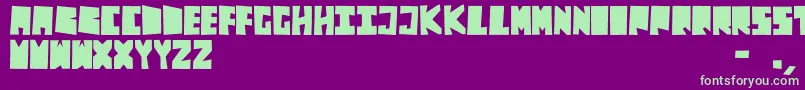 Decades Font – Green Fonts on Purple Background