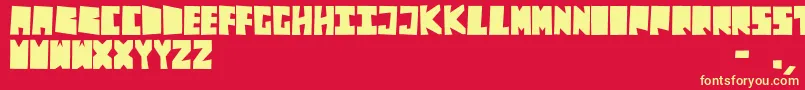Decades Font – Yellow Fonts on Red Background