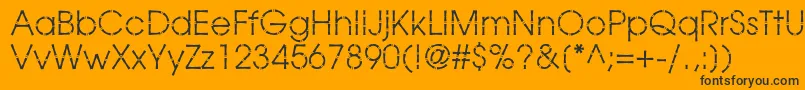 BamboogothicBook Font – Black Fonts on Orange Background