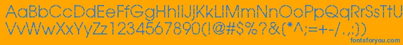 BamboogothicBook Font – Blue Fonts on Orange Background