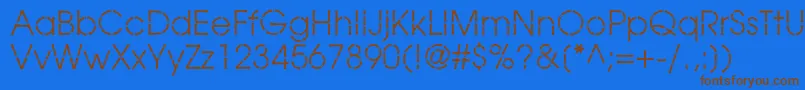 BamboogothicBook Font – Brown Fonts on Blue Background