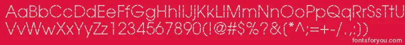 BamboogothicBook-fontti – vaaleanpunaiset fontit punaisella taustalla