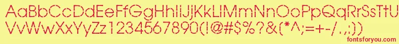 BamboogothicBook Font – Red Fonts on Yellow Background