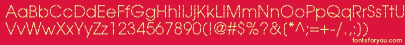 BamboogothicBook Font – Yellow Fonts on Red Background