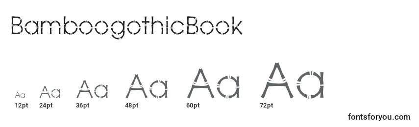 Größen der Schriftart BamboogothicBook